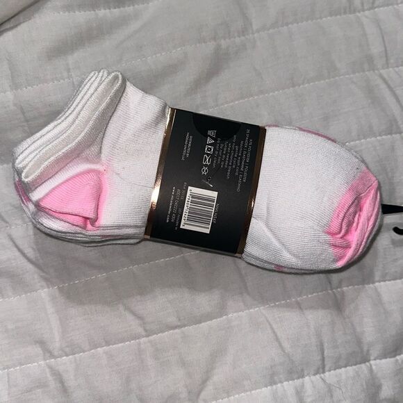 nicole miller Ladies 6 Pack No Show Ankle Socks White Pink Green Gray - Picture 2 of 9